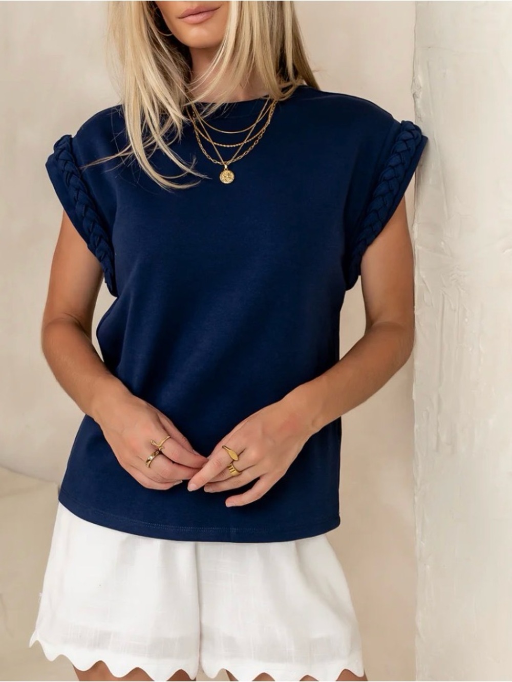 Bohme Tessa knit top in Navy woman’s medium